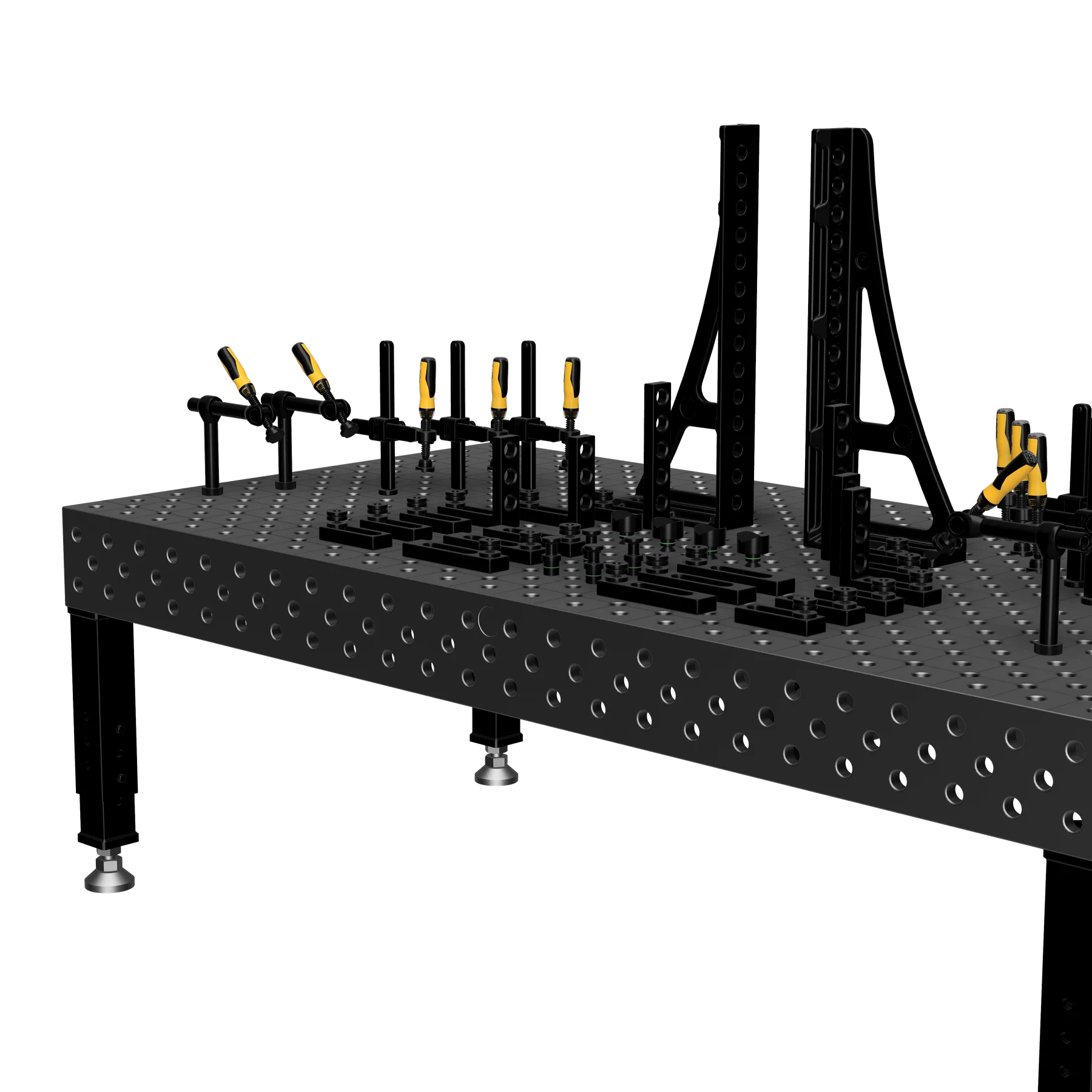 Lastafel met klemgereedschap